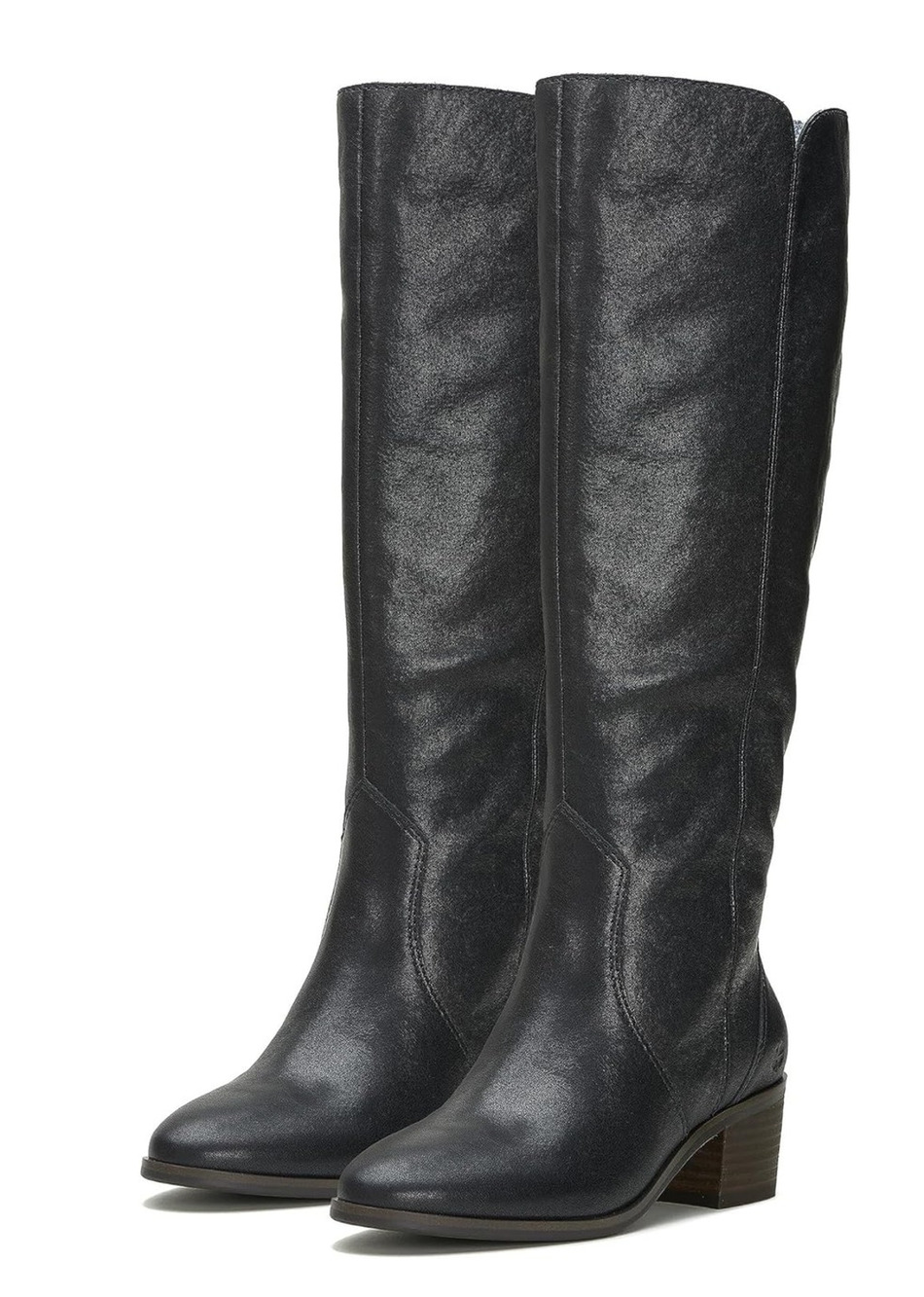 Lucky Brand Womens Cashlin Heeled Knee High Boots US 9 M Black Leather NIB